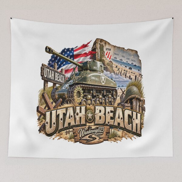 Item preview, Utah Beach Normandy – D-Day Sherman Tank WWII designed and sold by Wandervogel123.