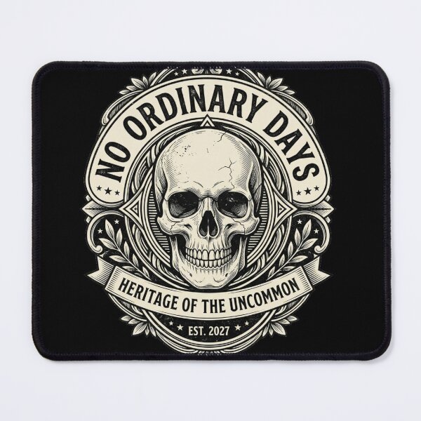 Item preview, No Ordinary Days Vintage Skull Badge Heritage Dark Design designed and sold by @SHINTOSARTSTORE.