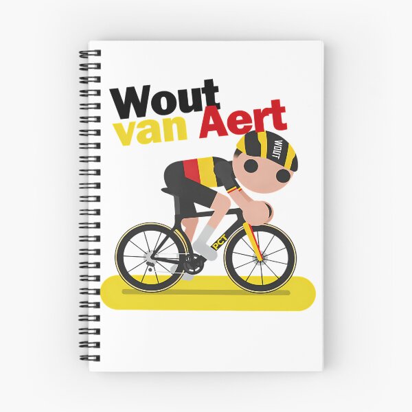 Item preview, Cartoon Cyclist Riding Bike Illustration designed and sold by RideWavers.