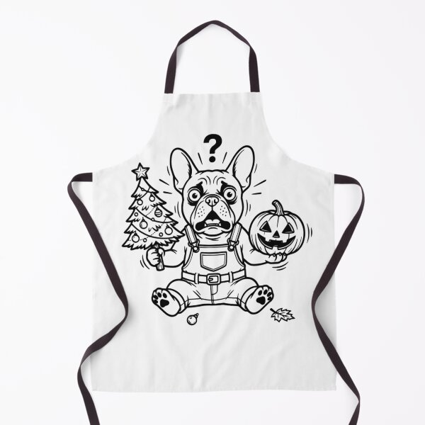 Item preview, Confused French Bulldog Christmas Or Halloween Holiday Stress designed and sold by The Bold Line Studio.