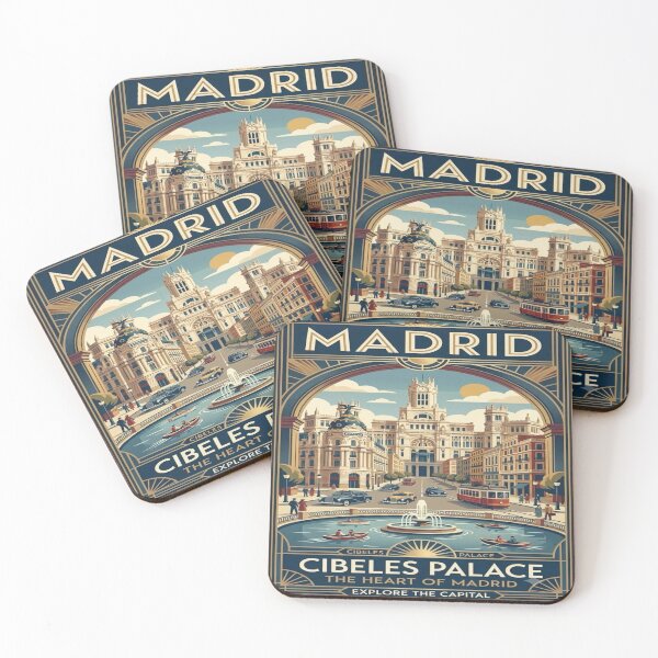 Item preview, Cibeles Palace & Retro Spain Cityscape designed and sold by iamdesigns14.