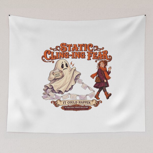 Item preview, THE IRRATIONAL FRIGHTS COLLECTION - STATIC CLING-ING FEAR designed and sold by WheelieGdArt.