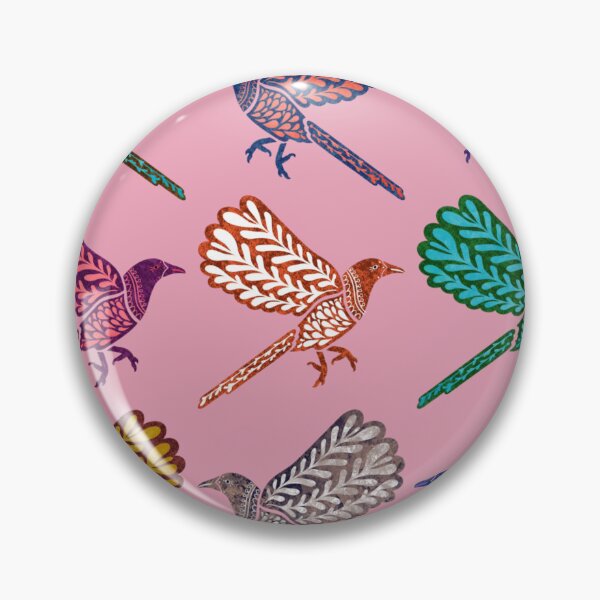 Artikelvorschau, Colorful Folk Birds – Boho Bird Pattern entworfen und verkauft von Christina Angele Design.