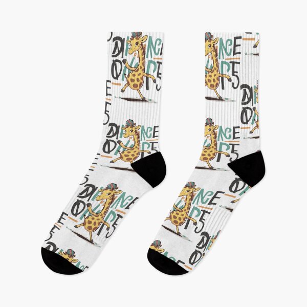 Item preview, Playful Cartoon Giraffe Dancing Word Art Design designed and sold by KristWaters77.