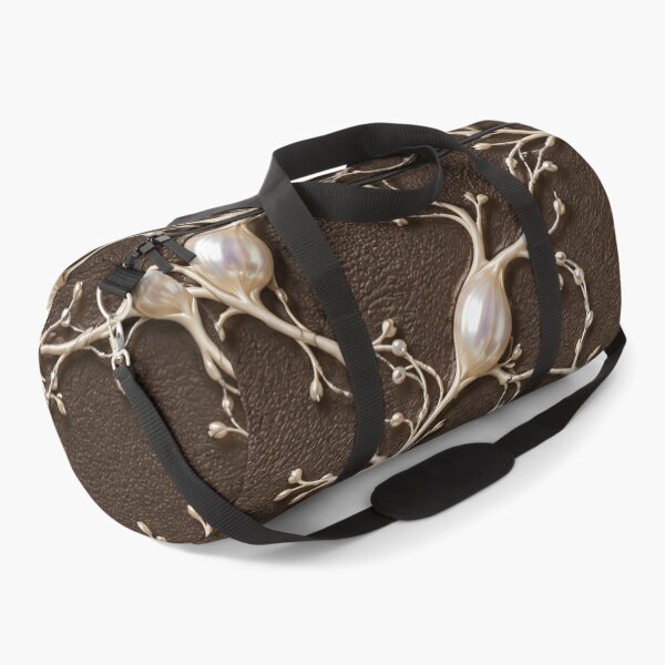 Item preview, Pearl Neuron Network on Chocolate Brown – Organic Neural Pattern designed and sold by Kaleidoscope Print.