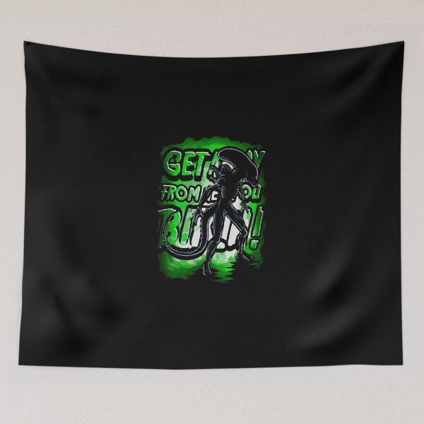 Item preview, Sci-Fi Space Monster Green Biohazard Quote Graphic designed and sold by KristWaters77.