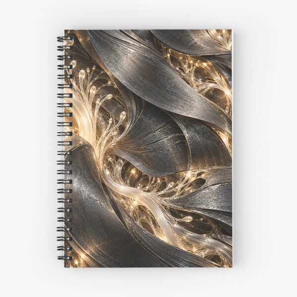 Item preview, Glowing Golden Veins Through Dark Metal – Luxury Abstract Energy Texture designed and sold by Kaleidoscope Print.