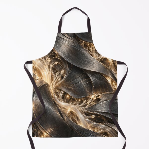 Item preview, Glowing Golden Veins Through Dark Metal – Luxury Abstract Energy Texture designed and sold by Kaleidoscope Print.