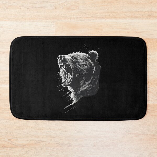 Item preview, Gritty High Contrast Roaring Grizzly Bear Sketch designed and sold by KristWaters77.