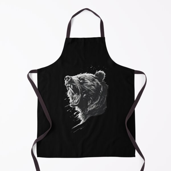 Item preview, Gritty High Contrast Roaring Grizzly Bear Sketch designed and sold by KristWaters77.