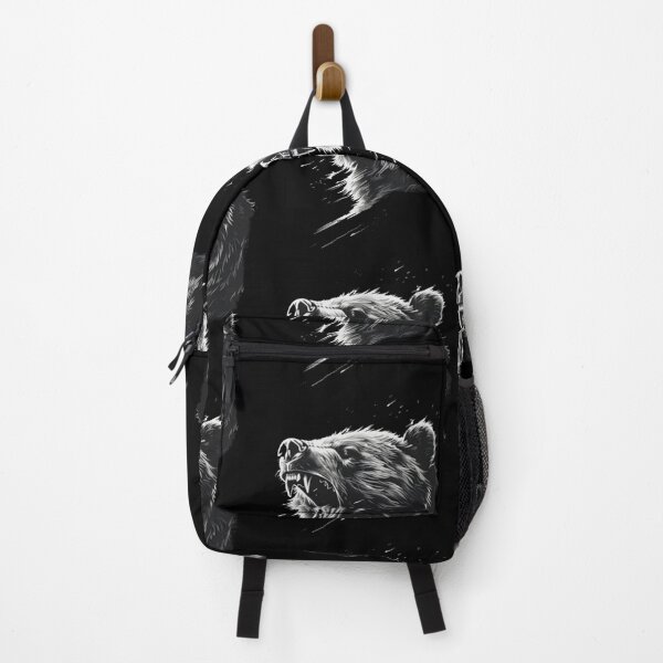 Item preview, Gritty High Contrast Roaring Grizzly Bear Sketch designed and sold by KristWaters77.