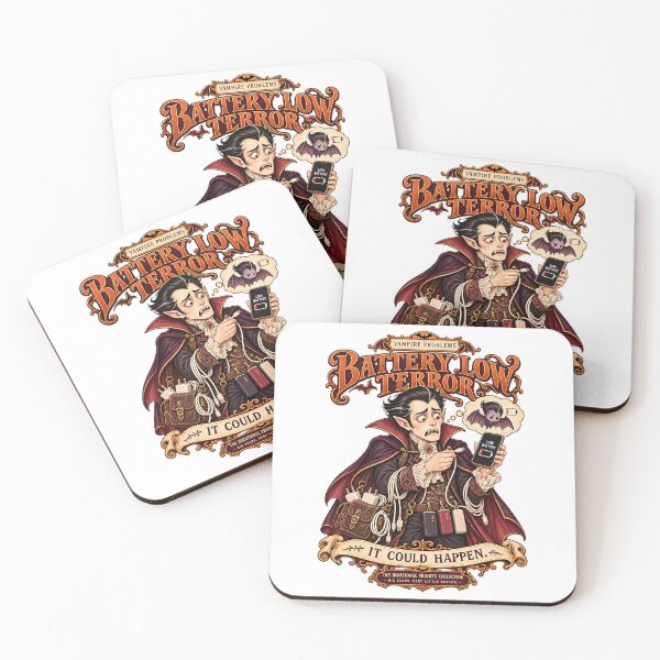 Item preview, THE IRRATIONAL FRIGHTS COLLECTION - VAMPIRE PROBLEMS - BATTERY LOW TERROR designed and sold by WheelieGdArt.