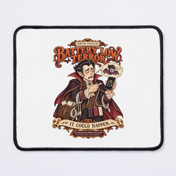 Item preview, THE IRRATIONAL FRIGHTS COLLECTION - VAMPIRE PROBLEMS - BATTERY LOW TERROR designed and sold by WheelieGdArt.