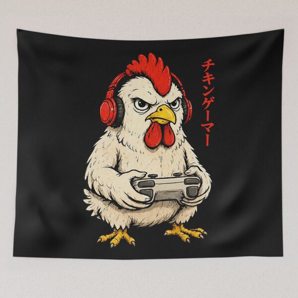 Item preview, Chicken Gamer Video Game Player Gaming Fan designed and sold by Moscettakkk.