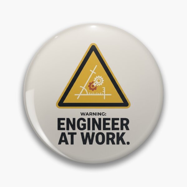 Item preview, Warning Engineer at Work Engineering Humor designed and sold by Amr Darwish Graphic designer.