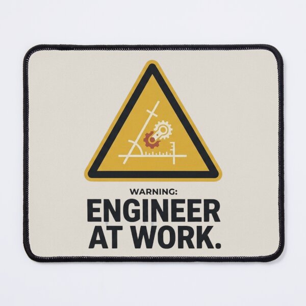 Item preview, Warning Engineer at Work Engineering Humor designed and sold by Amr Darwish Graphic designer.