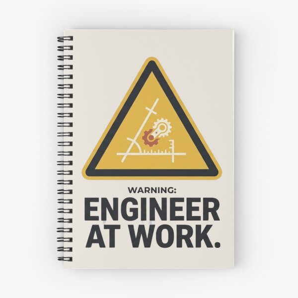 Item preview, Warning Engineer at Work Engineering Humor designed and sold by Amr Darwish Graphic designer.