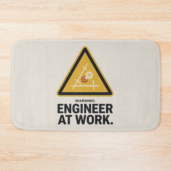 Item preview, Warning Engineer at Work Engineering Humor designed and sold by Amr Darwish Graphic designer.