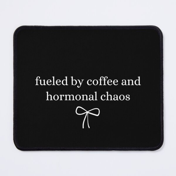 Item preview, Fueled By Coffee And Hormonal Chaos Funny PCOS PMOS Ribbon designed and sold by kristy1003.