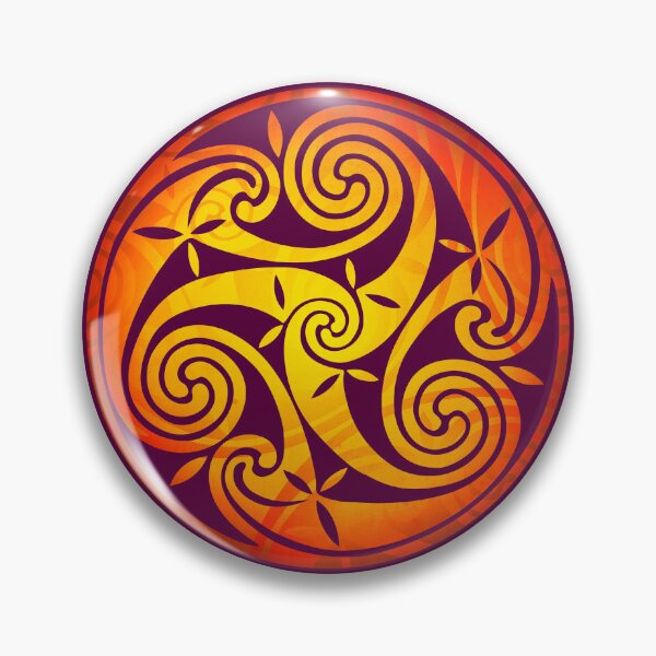 Item preview, Orange Celtic triskel designed and sold by Art of Sun.