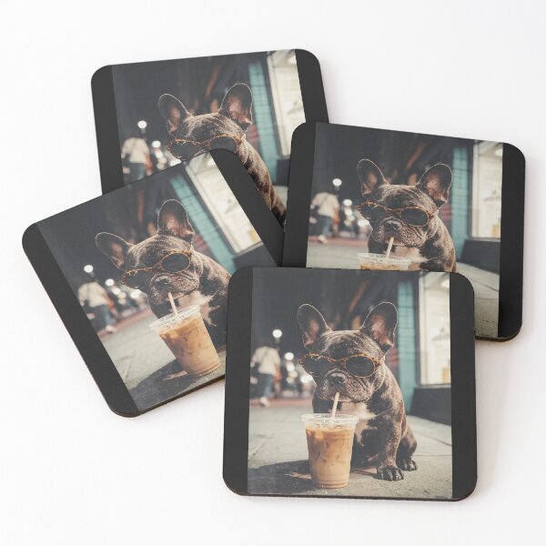 Item preview, French Bulldog Iced Coffee Drinker Dog Lover Pet Owner designed and sold by Moscettakkk.