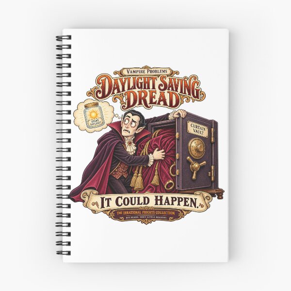 Item preview, THE IRRATIONAL FRIGHTS COLLECTION - VAMPIRE PROBLEMS - DAYLIGHT SAVING DREAD designed and sold by WheelieGdArt.