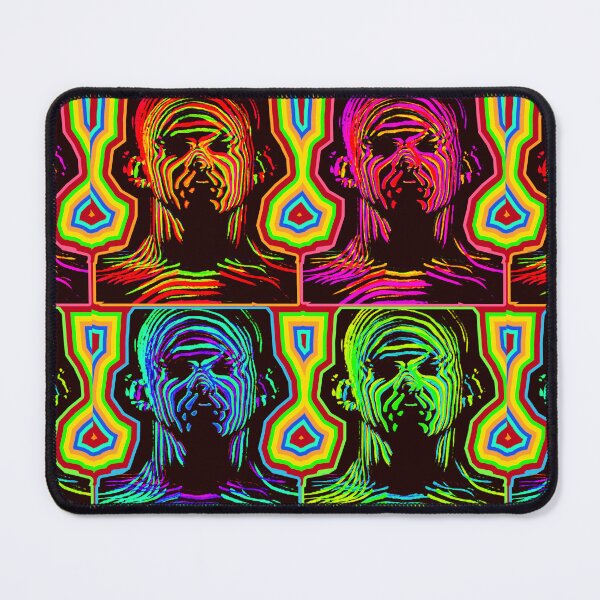 Item preview, Four Panel Psychedelic Contour Faces designed and sold by weirdove.