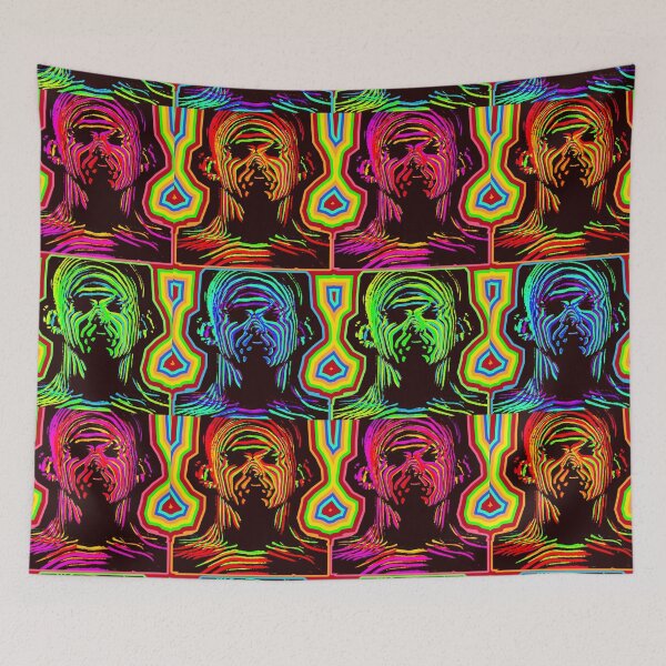 Item preview, Four Panel Psychedelic Contour Faces designed and sold by weirdove.