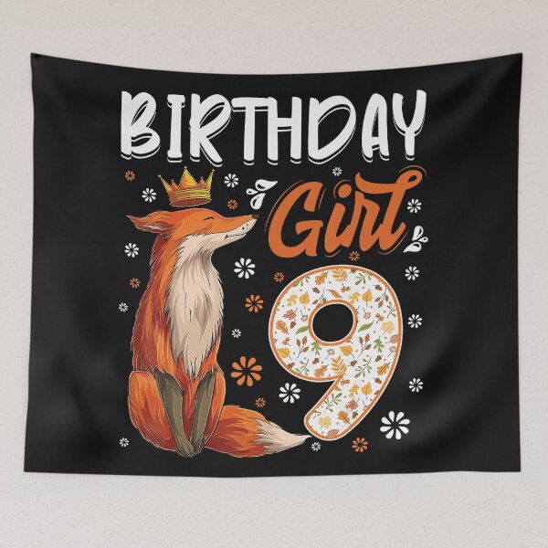 Item preview, Birthday Girl 9 Fox Lover Nine Years Old Daughter Gift designed and sold by Moscettakkk.