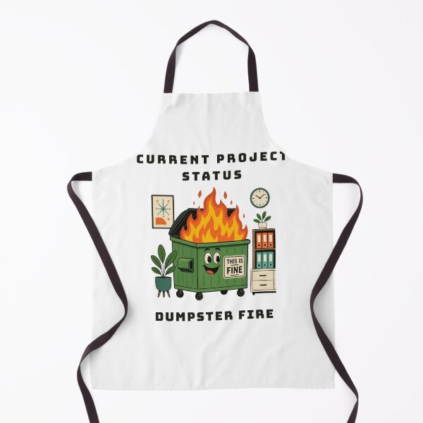 Item preview, Current Project Status Dumpster Fire Funny Office Chaos Humor designed and sold by wildsilencee.