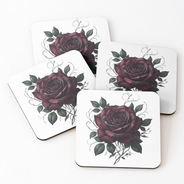 Item preview, Midnight Rose-Dark Botanical Floral Art designed and sold by Witty Moon.