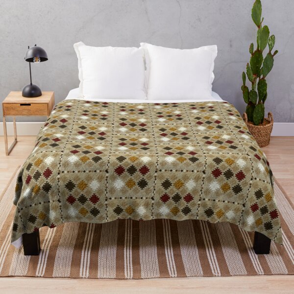 Aperçu de l'œuvre Patchwork rustique aux tons chauds créée et vendue par primavera art.
