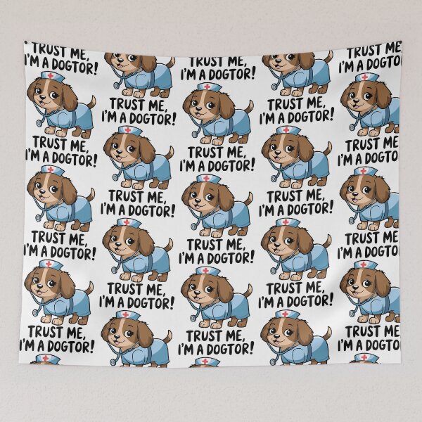 Item preview, Trust Me I'M A Dogtor Funny Nurse Dog Pun designed and sold by TennesseeHendo.