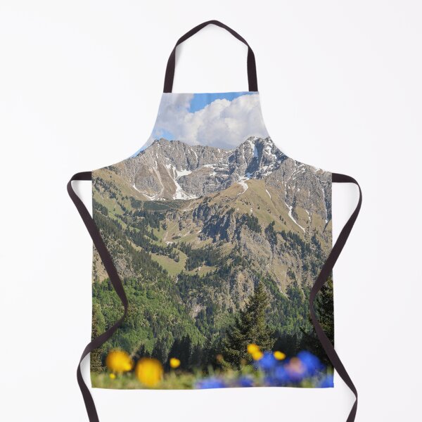 Item preview, Alpine Mountain Range Framed By Wildflowers In Summer    designed and sold by Russone.