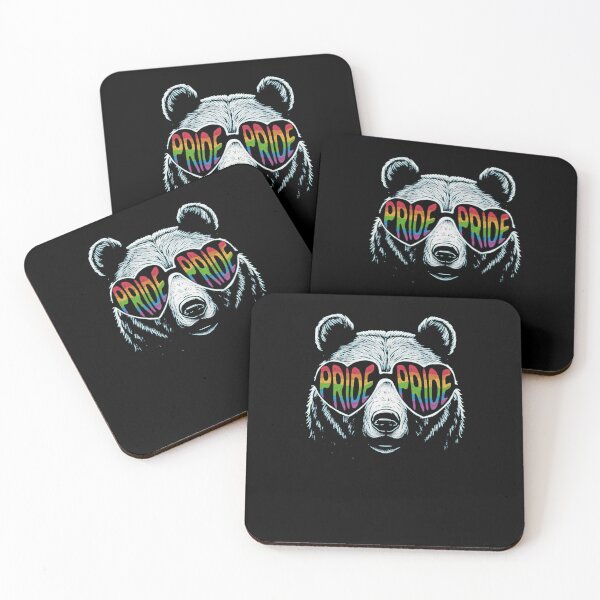 Item preview, Colorful Inclusion Pride Bear Sunglasses Rainbow Art designed and sold by SumBedna79.