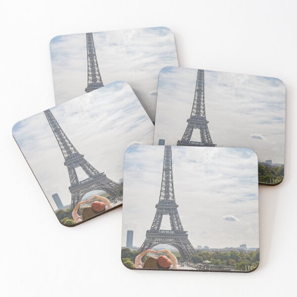 Item preview, Two Female Friends Making Heart Shape In Front Of Eiffel Tower    designed and sold by Russone.