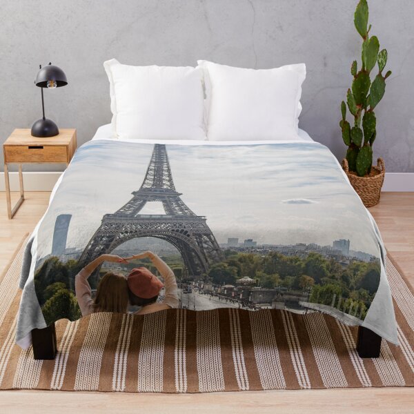 Item preview, Two Female Friends Making Heart Shape In Front Of Eiffel Tower designed and sold by Russone.