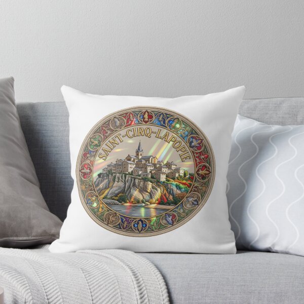 Item preview, Saint Cirq Lapopie France Cliff Village River Lot Embroidered Patch Sticker designed and sold by Imaginarium of Chaos falcon88 .