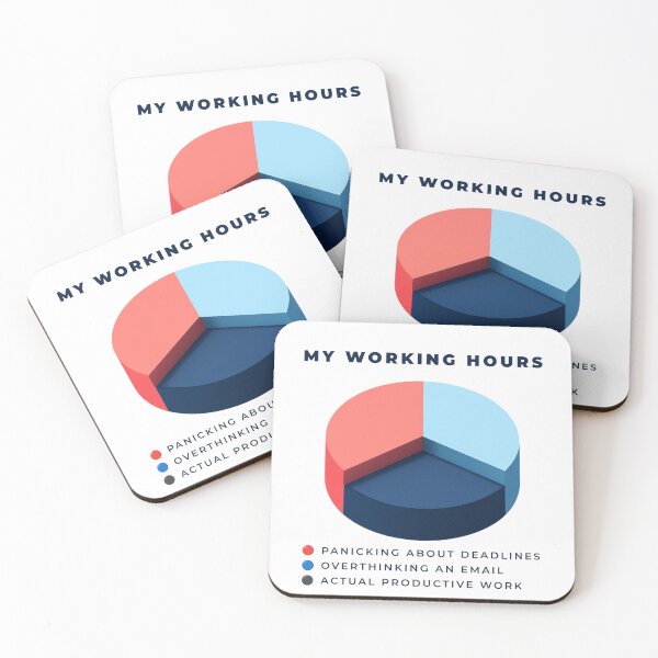 Item preview, My Working Hours Sarcastic Pie Chart Funny Corporate Reality designed and sold by wildsilencee.