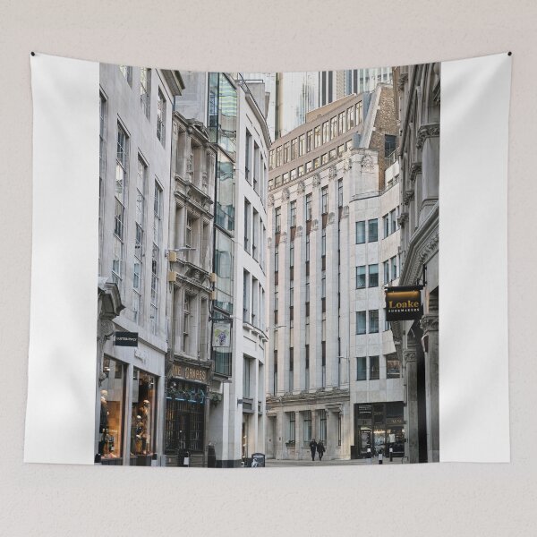Item preview, Pedestrians Walking Through Narrow City Street In Financial District    designed and sold by Russone.