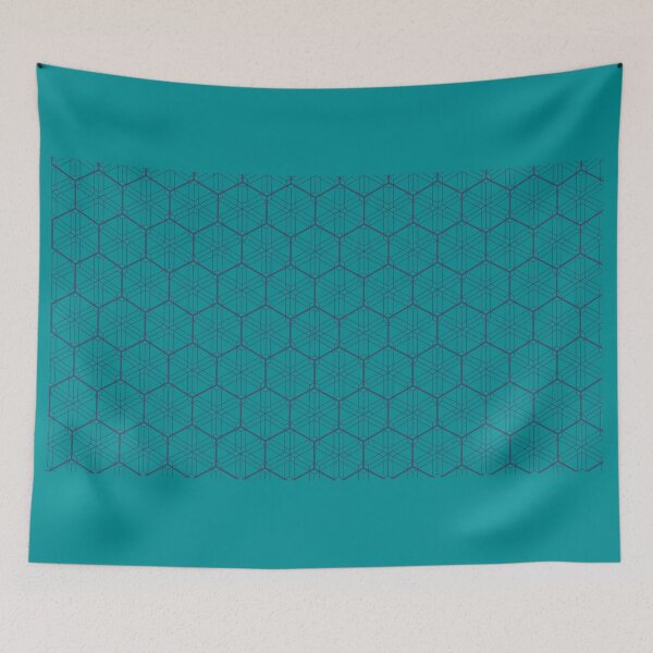 Item preview, Kikko Kumiko Pattern 2 blue grey designed and sold by KalligrafiaStudioAki.