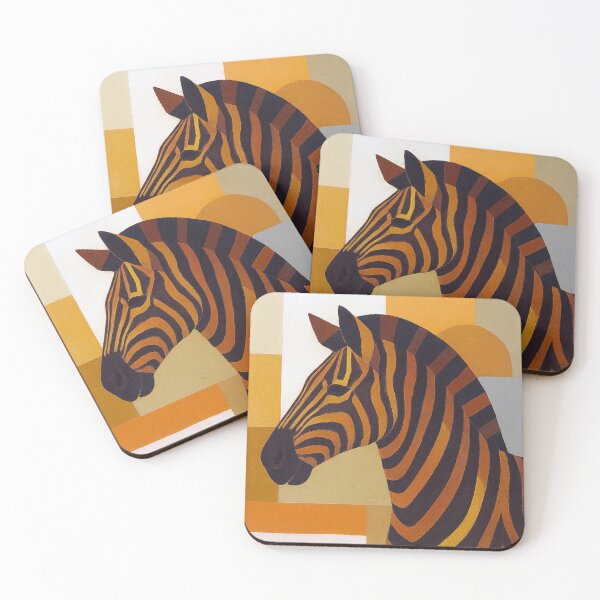 Item preview, Zebra Painting – Black and White African Wildlife Art designed and sold by GalleryKauffeld.