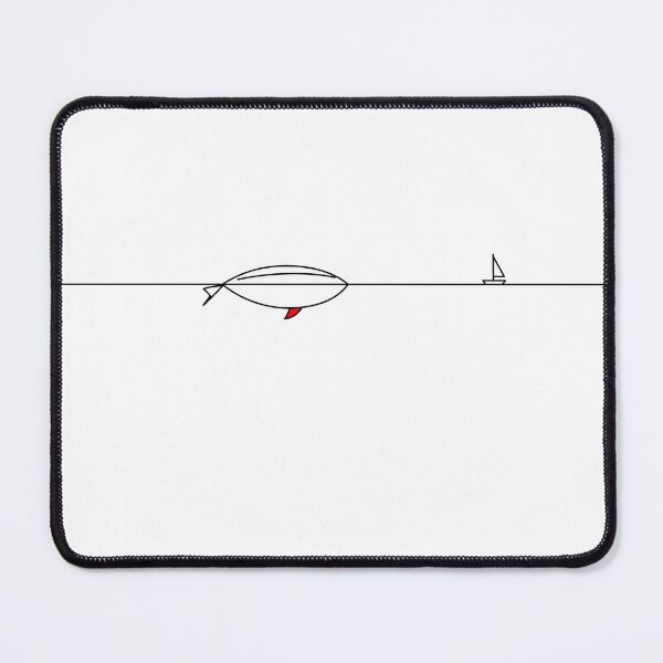 Item preview, Leaf Fish Minimal Lineart Sea Sailboat designed and sold by Matzi-MV.