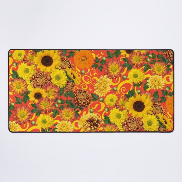 Item preview, Golden Mums Jazz on Orange ef412a designed and sold by Art in My Loft.