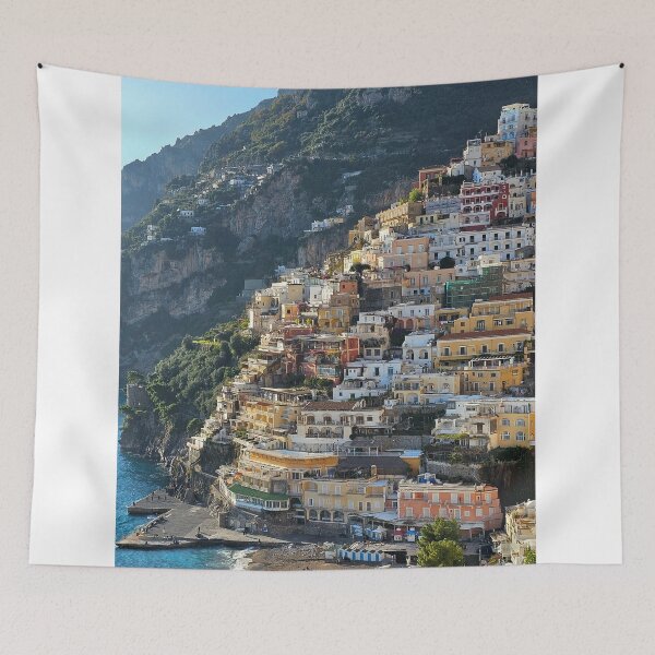 Item preview, Positano Village On Cliffside Along Amalfi Coast    designed and sold by Christorn.