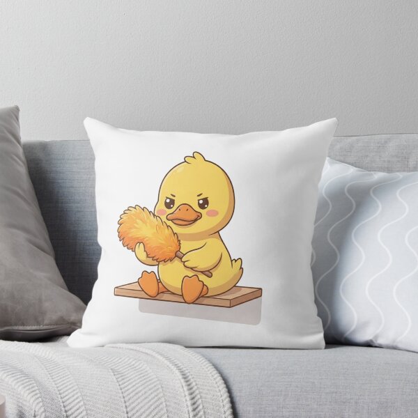 Item preview, Cute Duck Cleaning With Duster designed and sold by Ella_Sketch.