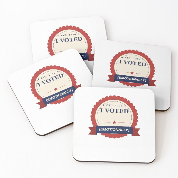 Item preview, I Voted (Emotionally) — Funny Voting Rosette Badge designed and sold by kooliros14.