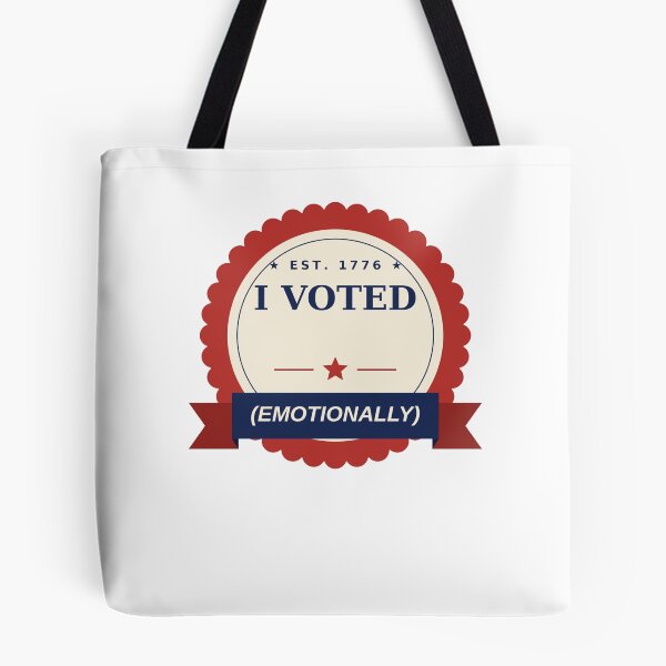 Item preview, I Voted (Emotionally) — Funny Voting Rosette Badge designed and sold by kooliros14.