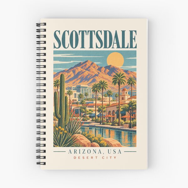 Item preview, Scottsdale, Arizona, USA [Vintage Illustration] designed and sold by elektronen.
