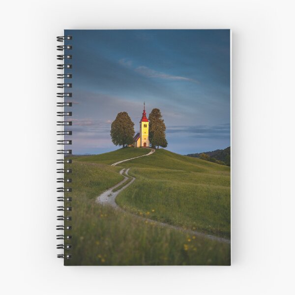 Item preview, Solitary Hilltop Church Surrounded By Green Fields At Sunset    designed and sold by Christorn.
